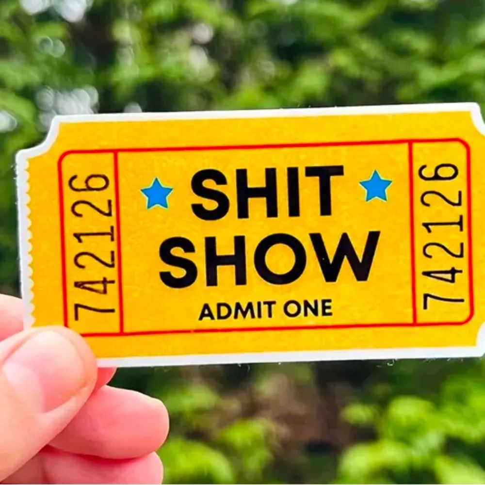 Novelty Decal Sticker Admit One Ticket funny graphic